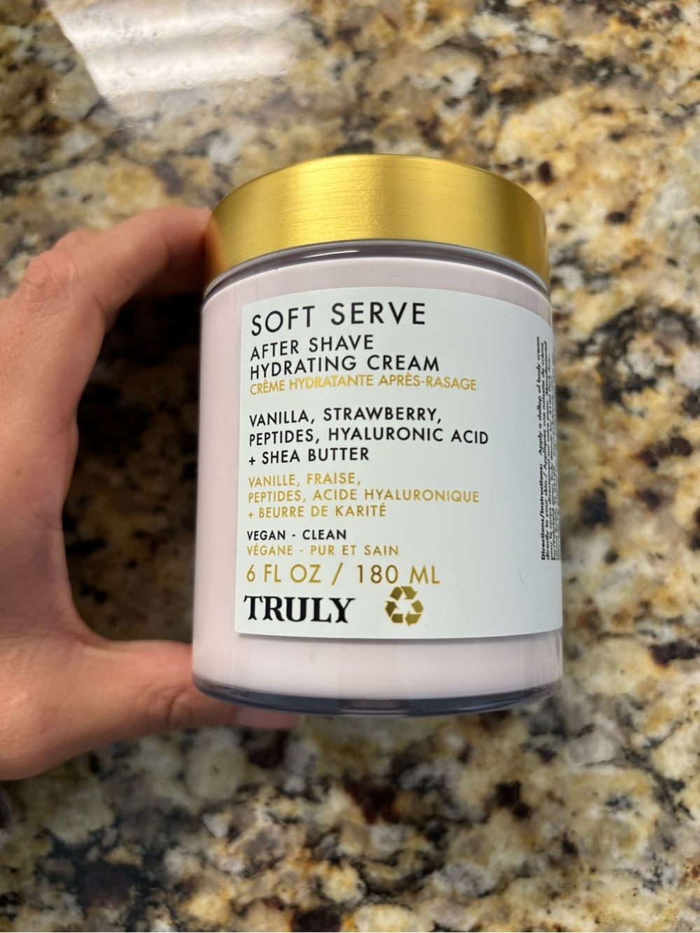 TRULY Soft Serve Hydrating After Shave Cream - Vanilla Strawberry (Pink)